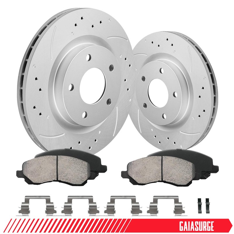 Front Brake Rotors Ceramic Pads for 2007-2014 Dodge Avenger Jeep Patriot Compass