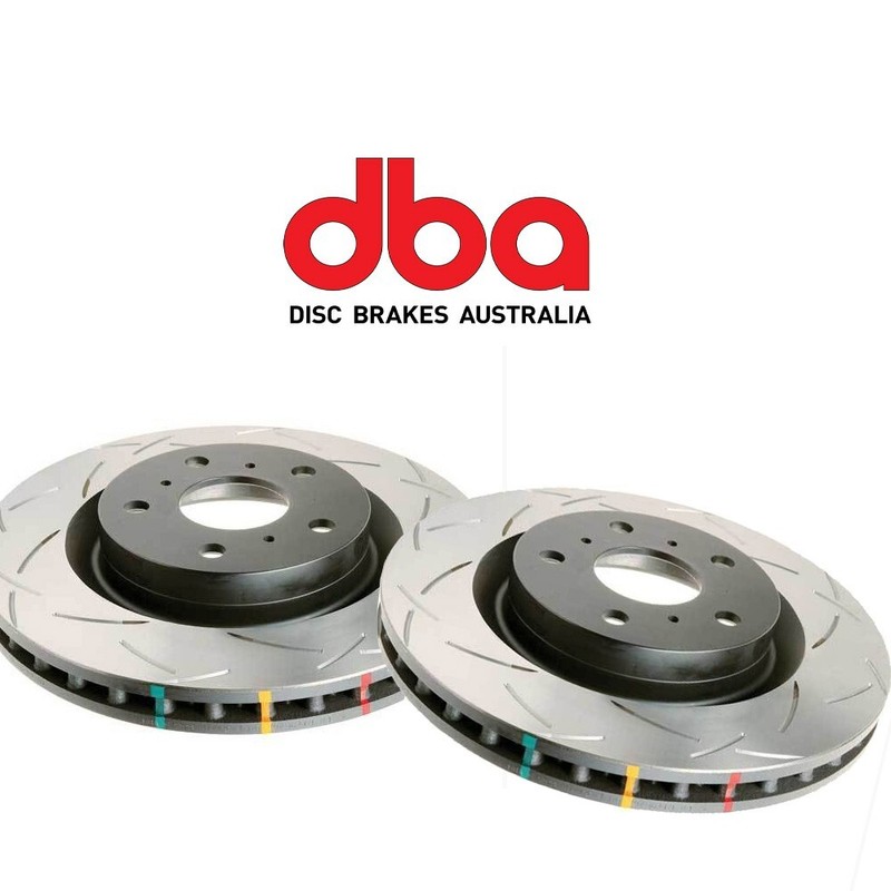 DBA 4000 Pair Slotted Rear Brake Rotors For Jeep 2012-2008 Grand Cherokee SRT-8