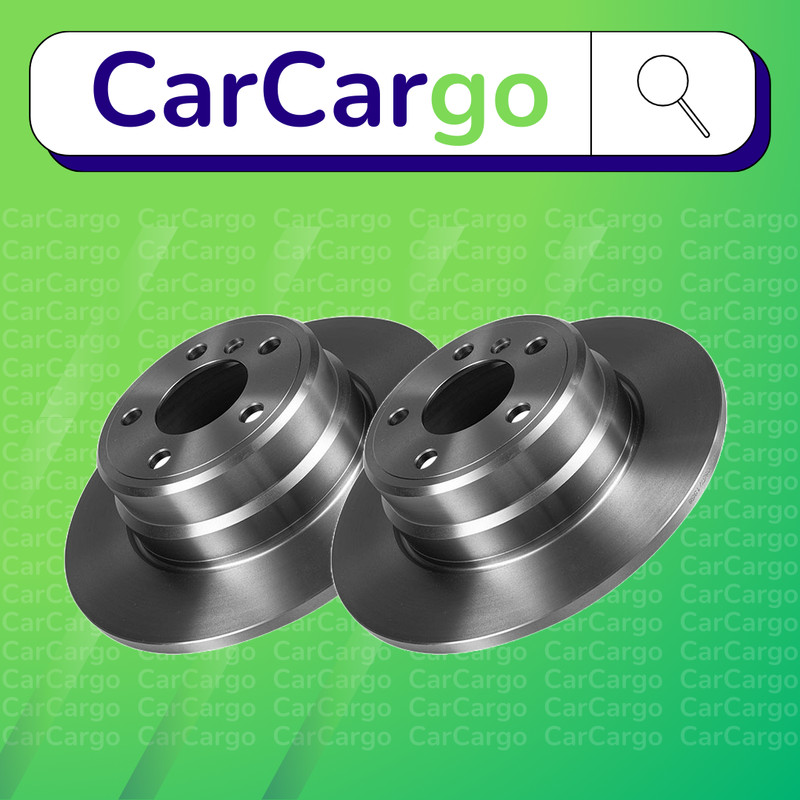Premium Solid Rear Brake Discs Pair For BMW X5 3.0i 2000-2006 324 mm