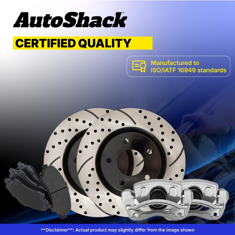 Front Drilled Slotted Brake Rotors Pads Calipers for Honda, Odyssey 2005-2010 gallery