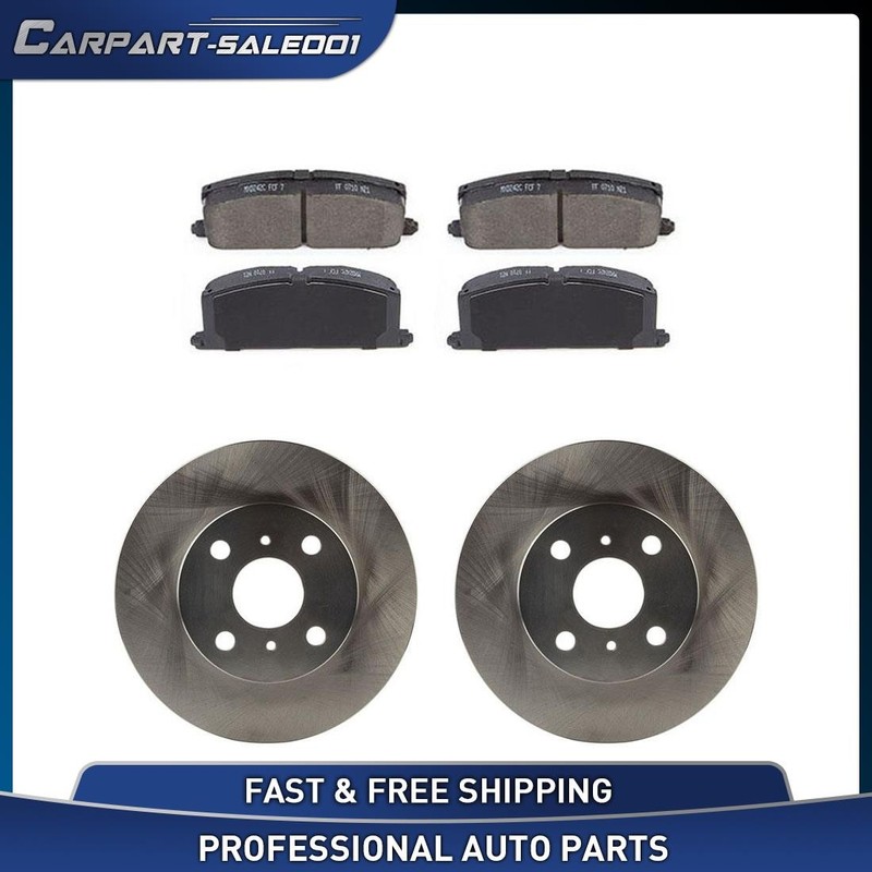 For 1983-1990 Toyota Tercel OE Front Disc Rotors and Brake Pads Set
