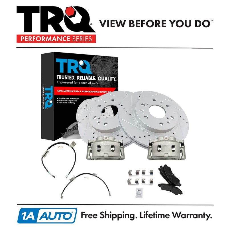 TRQ Performance Brake Pad & Rotor Kit Fits Chevrolet GMC