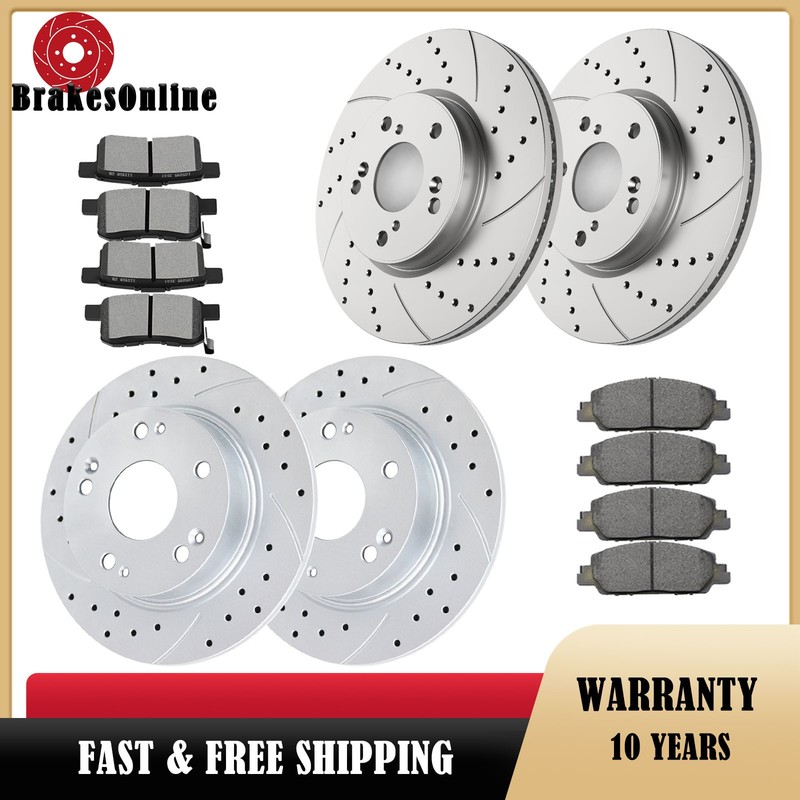 293mm Front 282mm Rear Brake Rotors Pads Kit for Honda Accord 2013-2017 Brakes