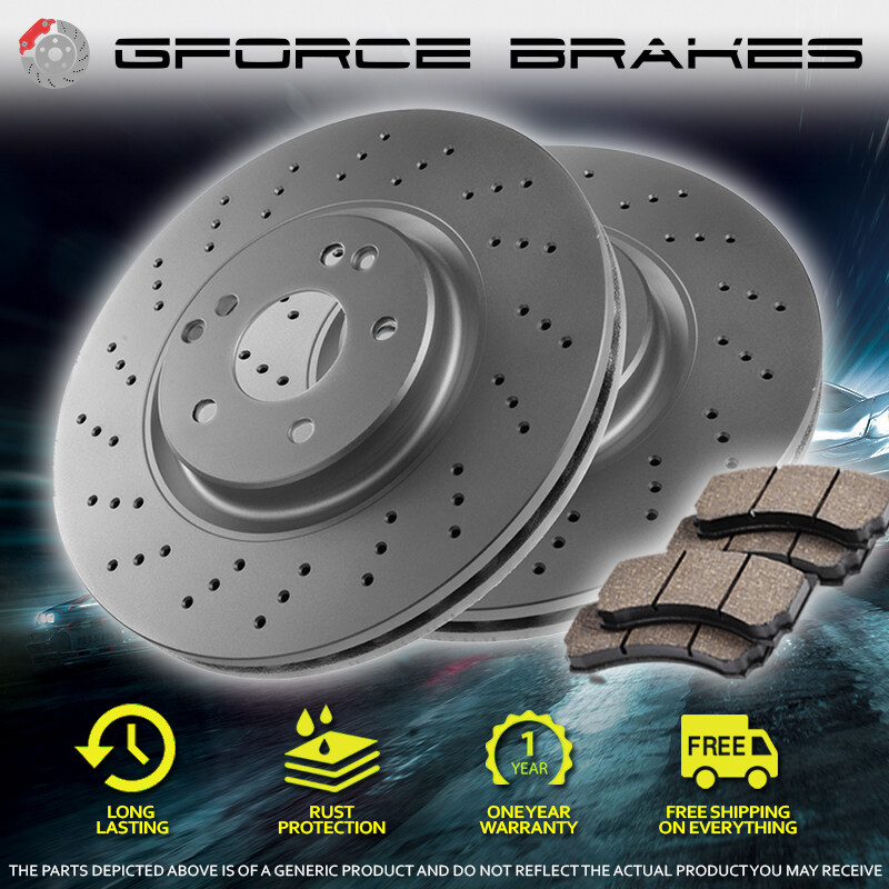 REAR Cross Drilled Rotors & Pads for 2000-2003 GMC Yukon r/325x85mm non-LSD
