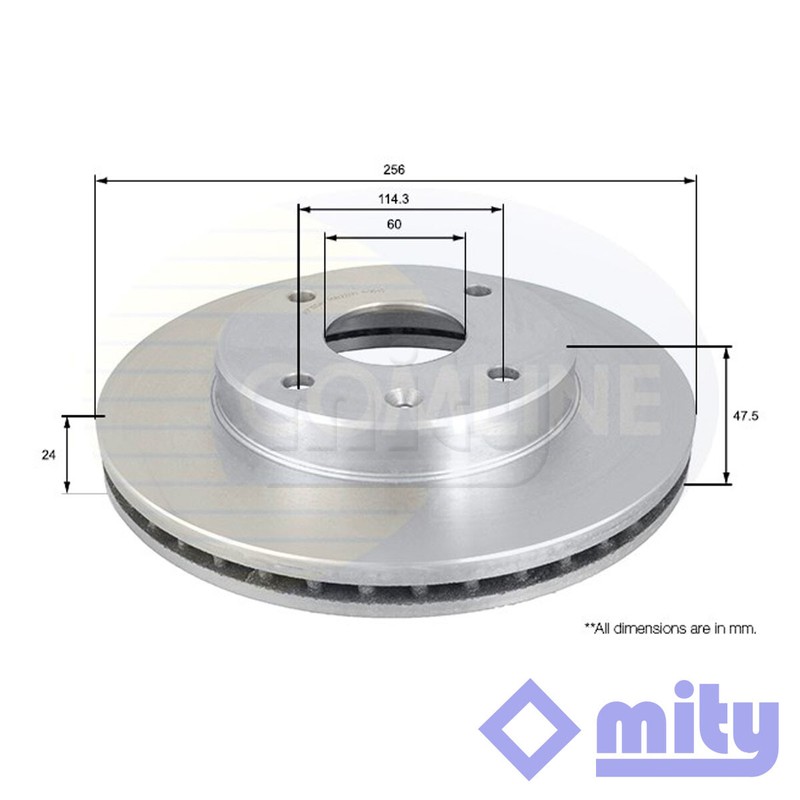 Fits Chevrolet Lacetti Tacuma Daewoo + Other Models Brake Disc Front Mity #1