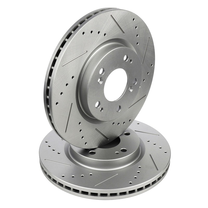 Front Brake Rotors Drilled & Slotted Discs For 2006-2012 Mitsubishi Eclipse