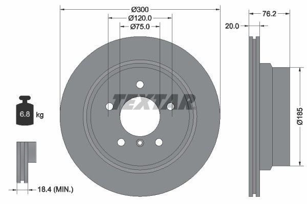 Textar 92227103 Brake Disc for BMW gallery