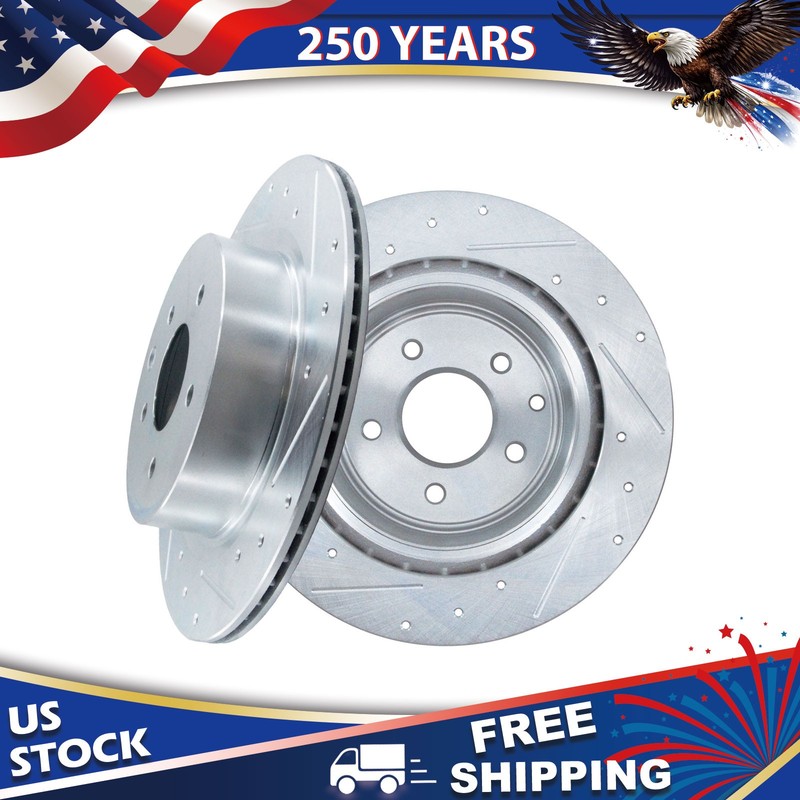Rear Drilled Brake Rotors for INFINITI G35 2005-2008 G37 2009-2013 M35 M45 06-10