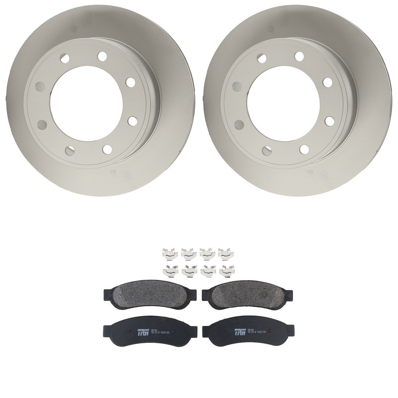KIT-121325-AE125 TRW 2-Wheel Set Brake Disc and Pad Kits Rear for F250 Truck