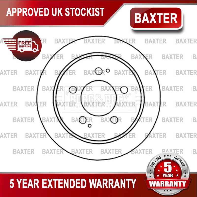 Fits Ssangyong Rexton 2006- Kyron 2005- Baxter Rear 1x Brake Disc 4840109001