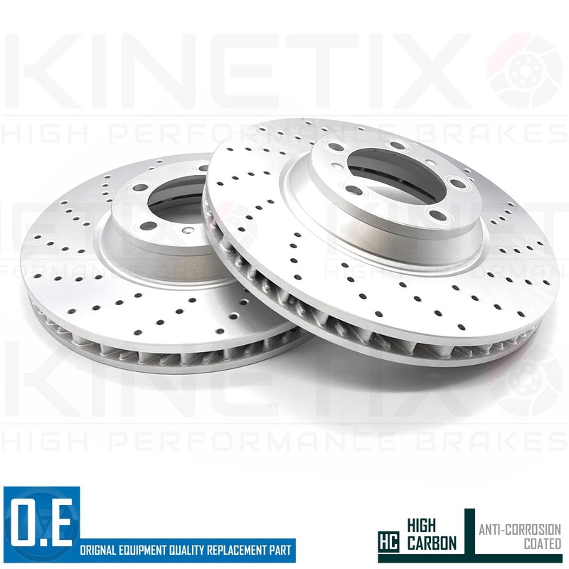 FOR PORSCHE PANAMERA 2.9 4S DRILLED FRONT PERFORMANCE BRAKE DISCS PADS 350mm gallery