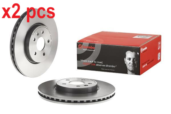 X2 PCS L&R SIDES FITS OPEL ASTRA K 1.0 TURBO BRAKE DISC 09.D392.11 BREMBO