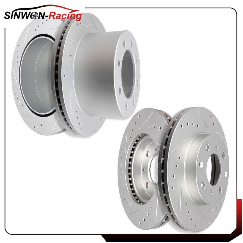 Front And Rear Brake Discs Rotors Kits For Lexus IS250 2006-2012 Drilled Slotted