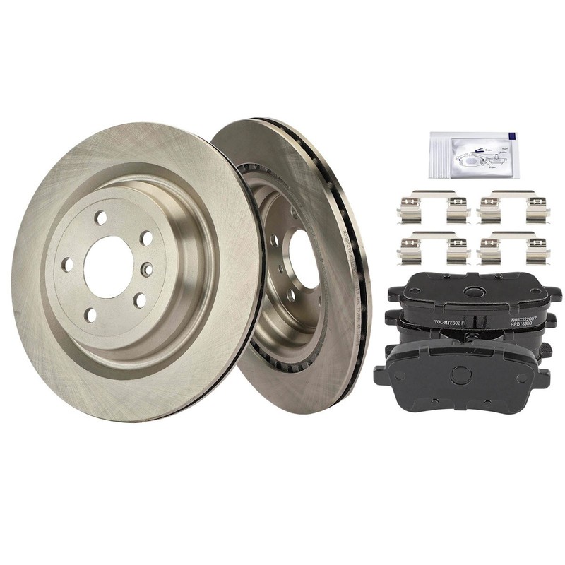 Brake Disc and Pad Kits 2-Wheel Set Rear for MB Mercedes ML Class GLE400 GLE550e