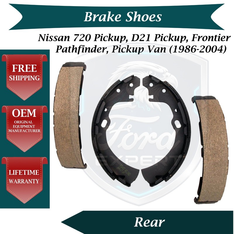 Premium OE Rear Brake Shoes For 1986-2004 Nissan Lifetime Warranty