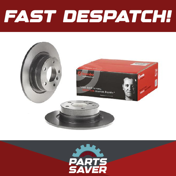 2x Brake Discs Pair Solid fits BMW 320 E90 2.0 Rear 04 to 11 296mm Set Brembo