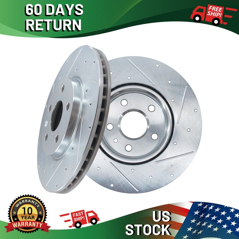 FRONT 12.64″ Drilled Rotors for Buick Regal LaCrosse Chevy Malibu Equinox Camaro