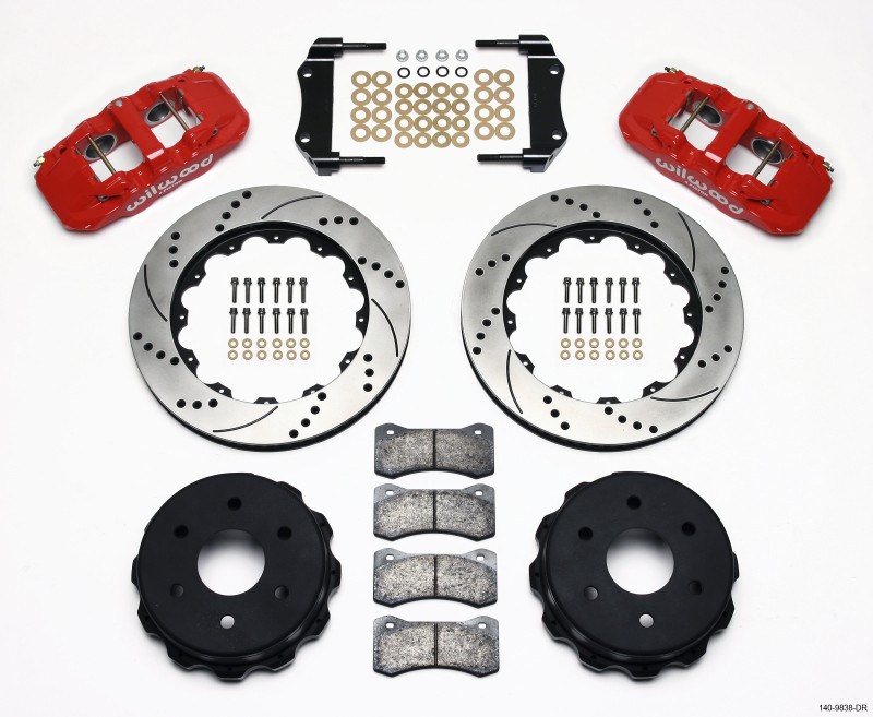 Wilwood 140-9838-DR AERO4 Big Brake Rear Kit for 2000-2007 Chevy/GMC 1500 Trucks