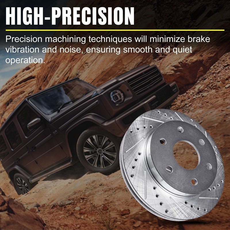 Front 11.65" Rear 11.99" Drilled Brake Pads Rotors Kit for 2007 -2016 Honda CR-V gallery
