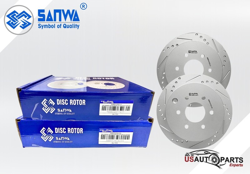 SET OF FRONT & REAR BRAKE ROTOR GEOMET COATED D&S KIT FOR FRONTIER 2005-2024 gallery