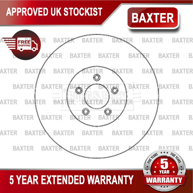 Fits Jaguar XF XJ XK F-Type S-Type Baxter Front 1x Brake Disc C2C25337