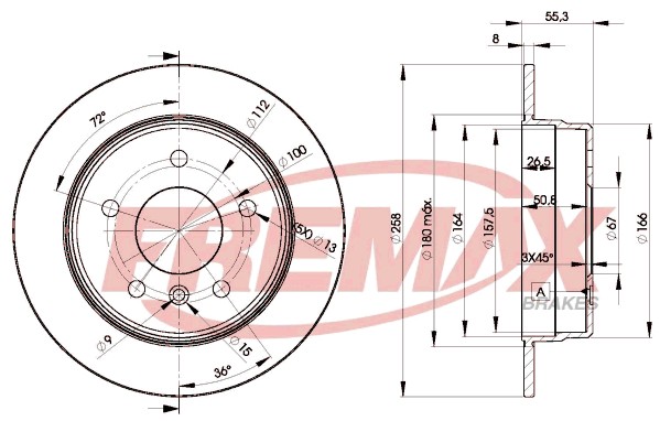 Remax BD-2113 Brake Disc for Mercedes-Benz