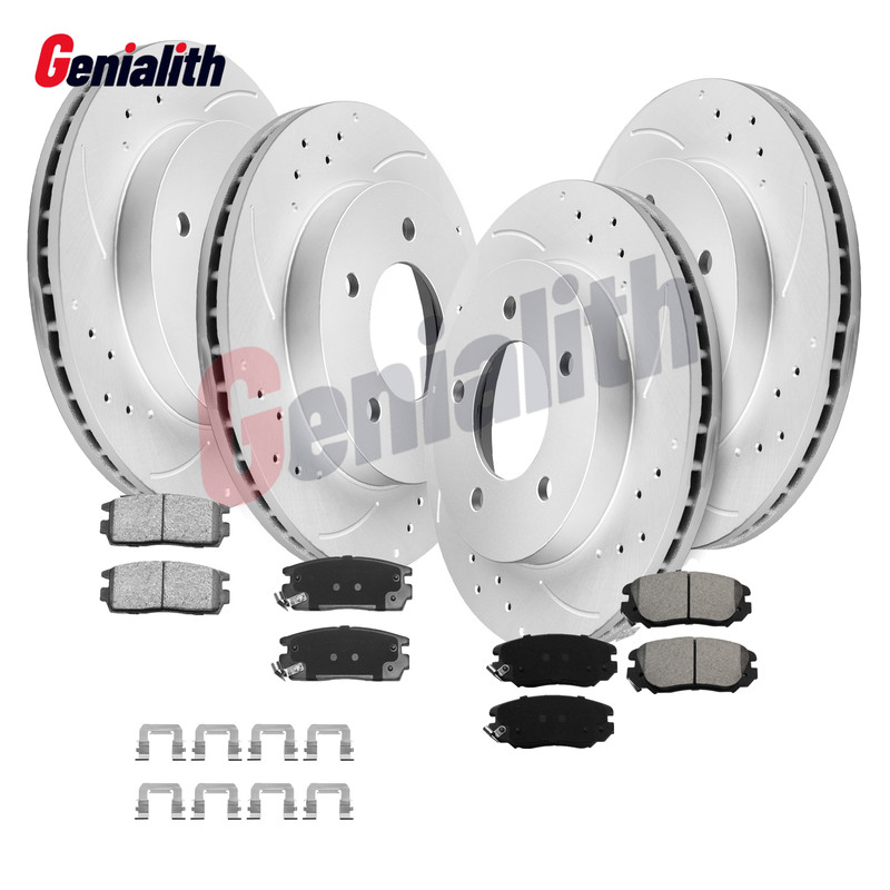 Front + Rear Disc Rotors Brake Pads for 2010 – 2017 Chevy Equinox GMC Terrain