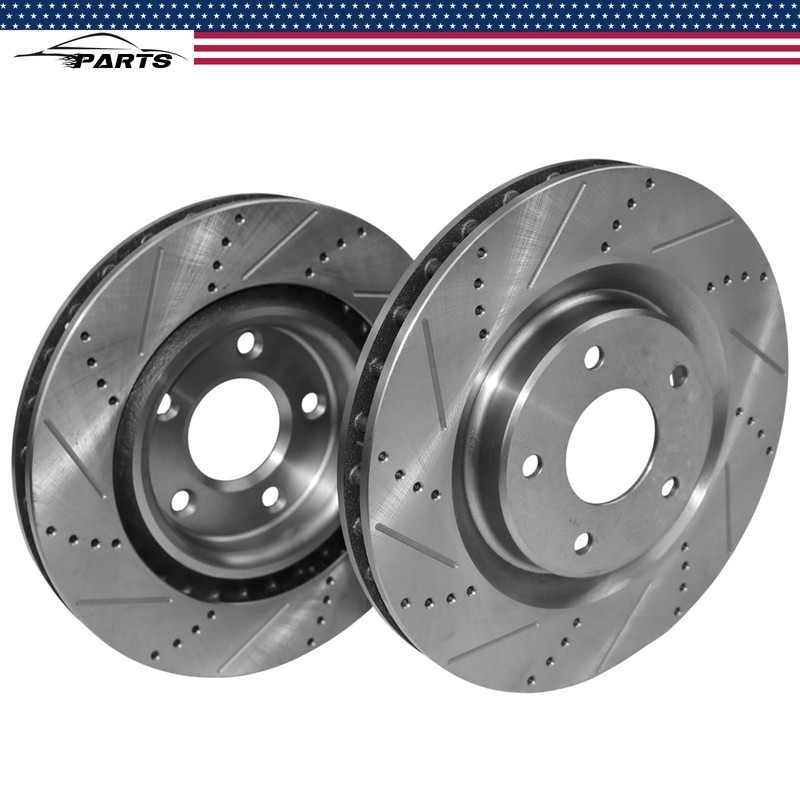 325mm Front Drilled Brake Rotors for Cadillac XLR 2005-2007 Chevy Corvette 2x
