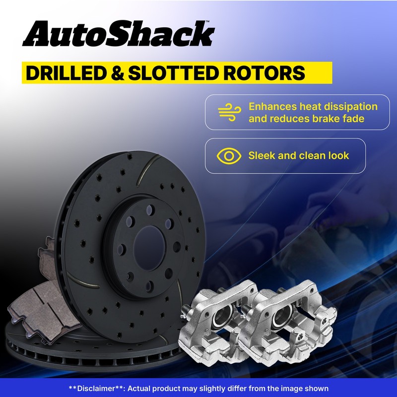 Front Rear Drilled Slotted Brake Rotors Pads Calipers for Chrysler, 200 13-14 gallery
