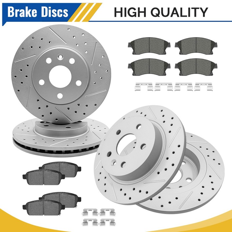 Front & Rear DISC Brake Rotors Ceramic Pads Kit for Chevy Cruze Limited Sonic