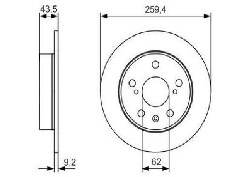 Genuine Bosch brake disc 0 986 479 C44 for Suzuki