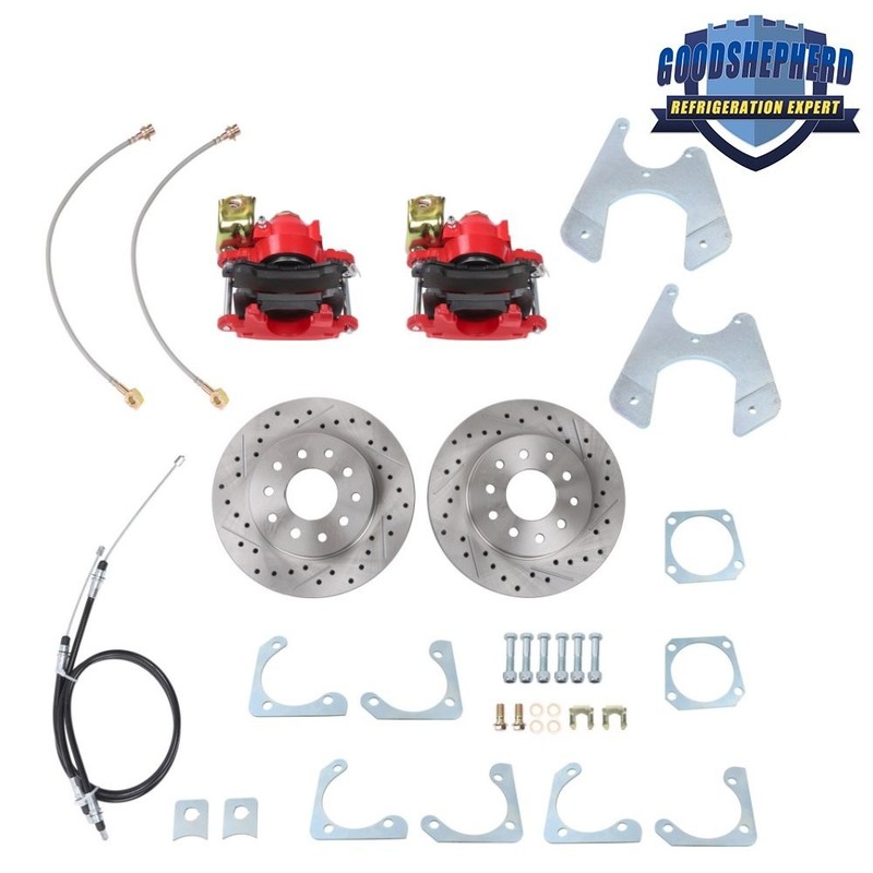 For Calipers Chevelle GTO El Camino 64-72 GM 10 12 Bolt Rear Disc Brake Kit Red