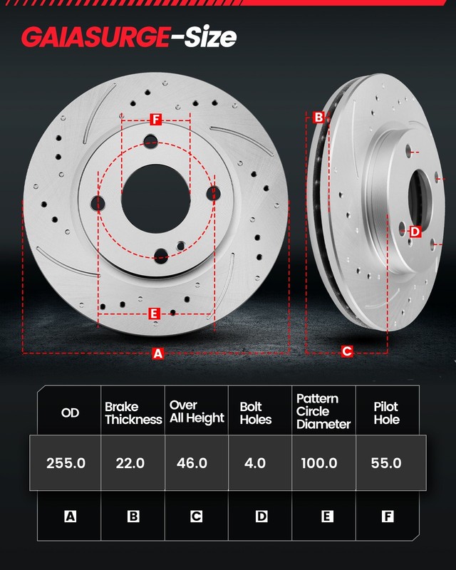 10in Front Dsic Rotors Ceramic Brake Pads Kits for Toyota Yaris Prius C Scion iQ gallery