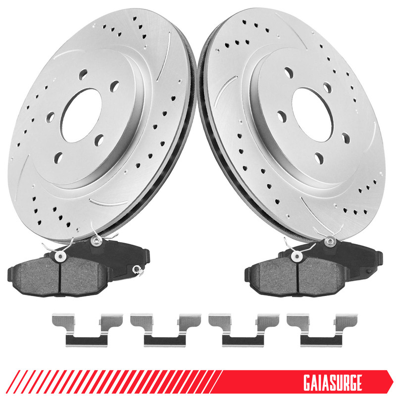 Rear Disc Brake Rotors & Ceramic Brake Pads for Ford Mustang 2010 – 2014