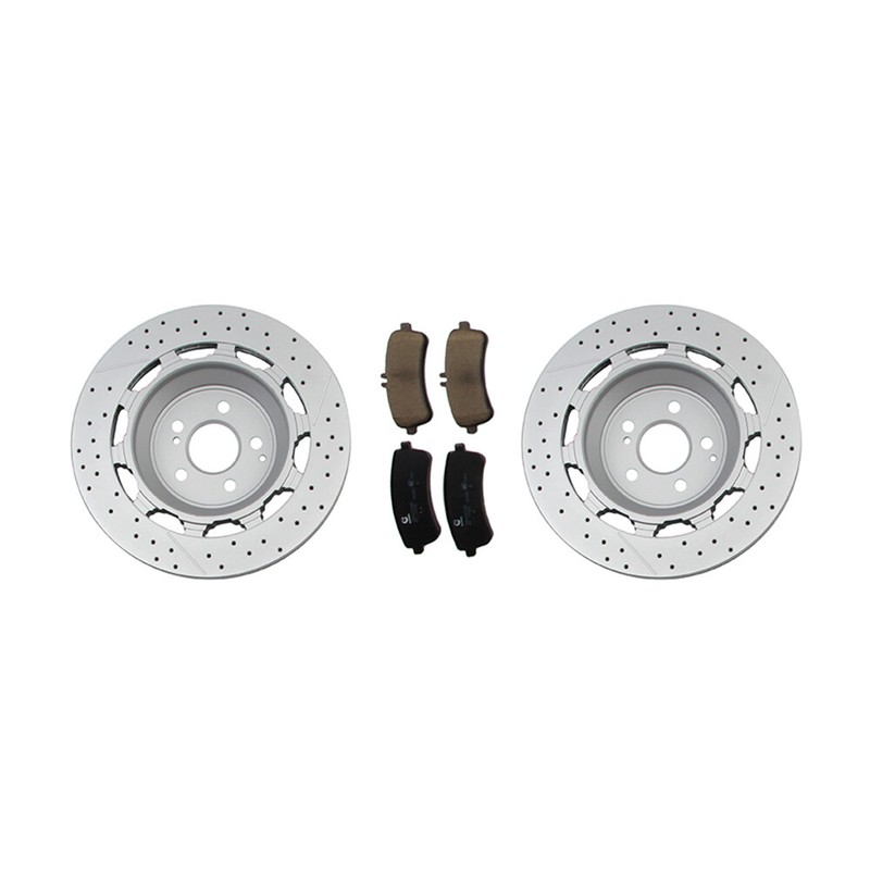 New For 14-20 Mercedes Benz S63 & S65 AMG Front & Rear Brake Disc Rotors & Pads gallery