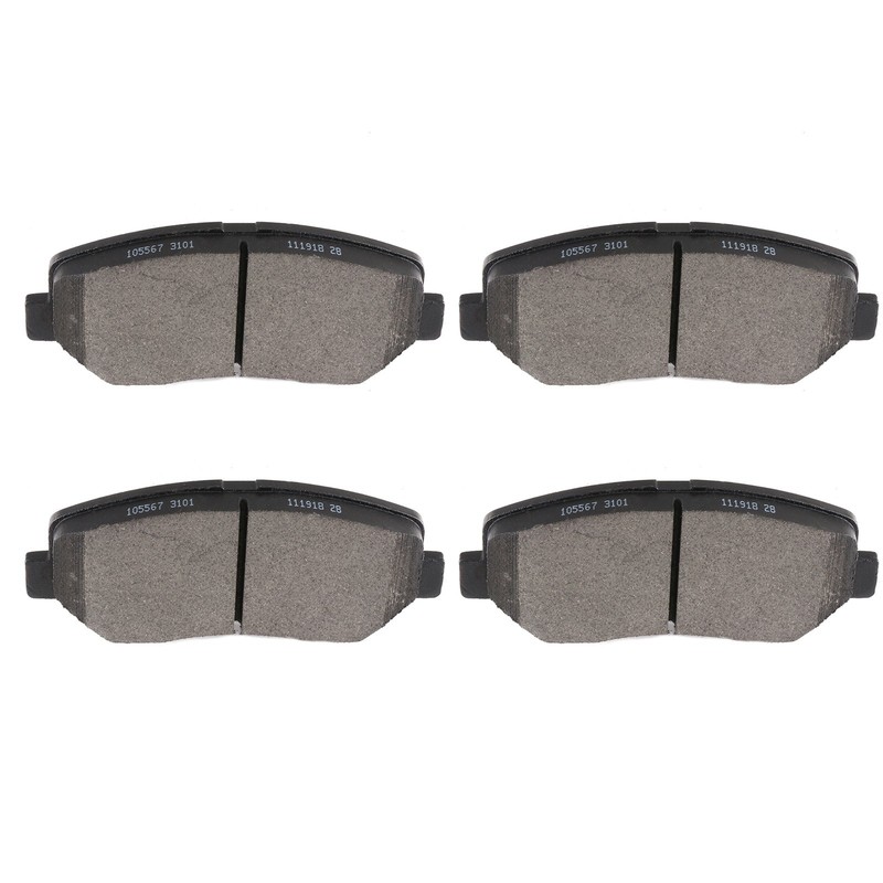 Rear Drilled Slotted Brake Rotors Black & Pads for 2013-2016 Dodge Dart 2.4L gallery