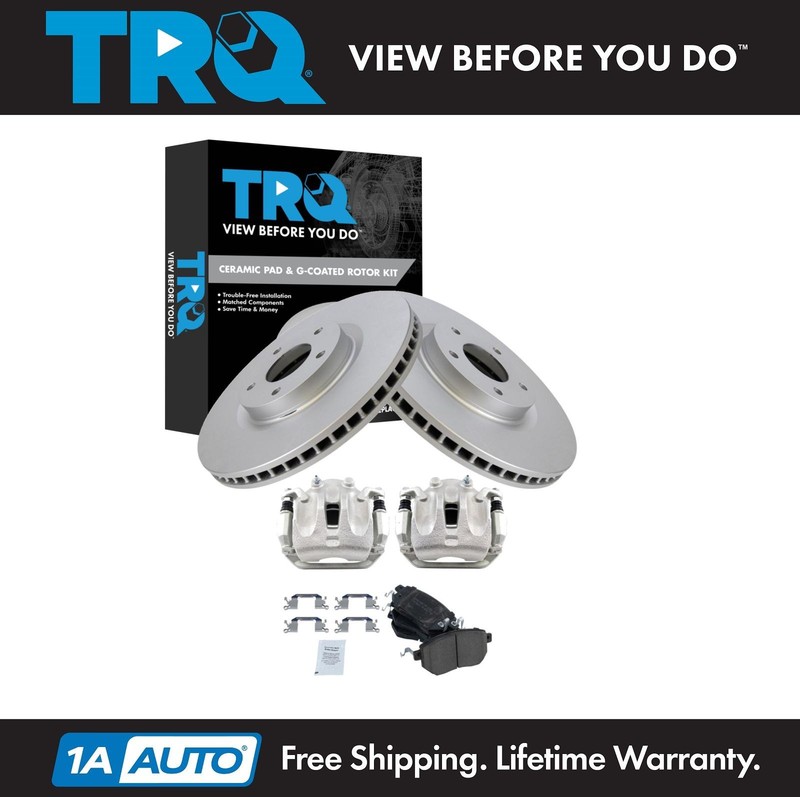 TRQ Brake Pad & Rotor Kit Ceramic Premium G-Coated Fits 2003-2007 Nissan Murano