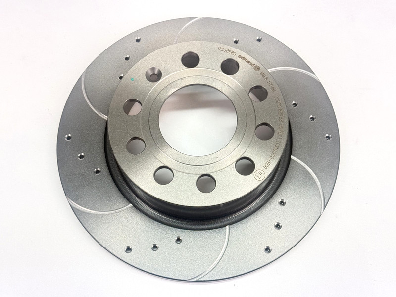 BREMBO HIGH PERFORMANCE DRILLED GROOVED BRAKE DISC PADS VW AUDI SKODA SEAT gallery
