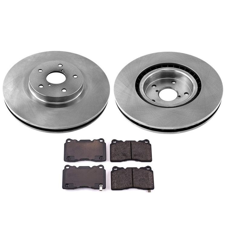 Front Brake Rotors & Pads For Subaru 2005-2009 WRX STI 2.5L Turbo EJ257 Engine