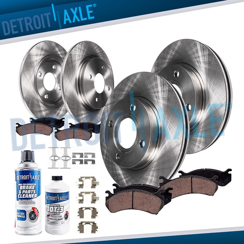 Front & Rear Brake Rotor + Ceramic Pad for 1994 – 1997 Honda Civic Del Sol VTEC
