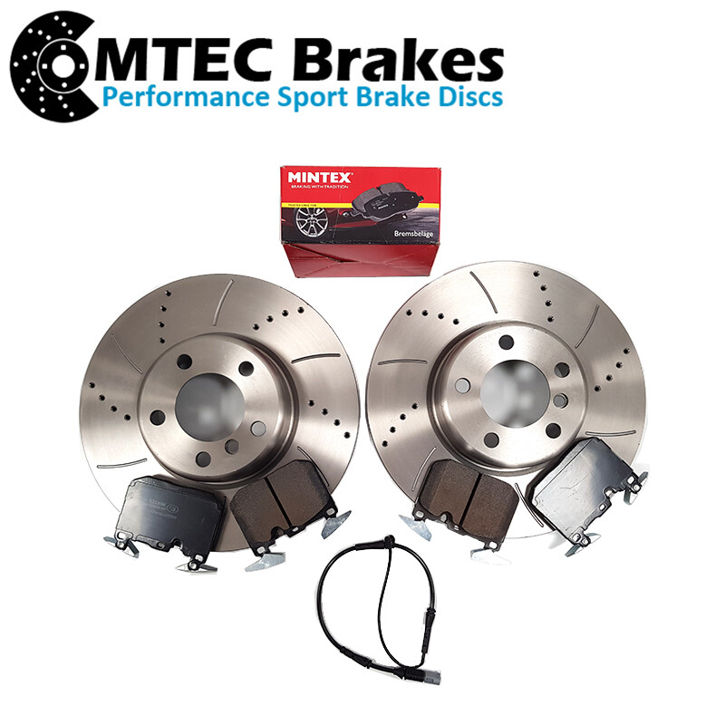 BMW M135i M140i M235i M240i Front Brake Discs Mintex Brake Pads & Sensor