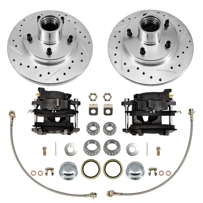 Disc Brake Kits 5×4.75 Bolt For 1964-72 Chevy GM A GM F bodies Drilled & Slotted