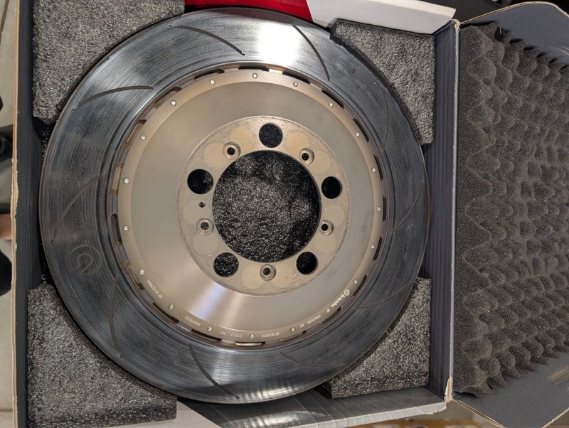 USED Brembo Porsche 911 GT3 Cup 992.1 Front Brake Rotors 380mm Pair gallery