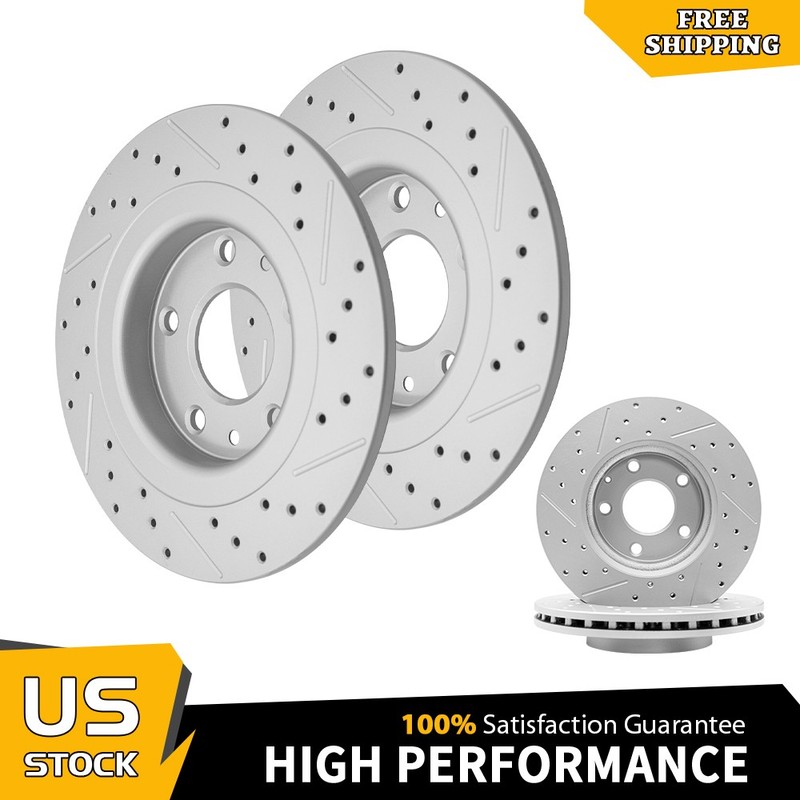 For 2016 2017 2018 Mazda CX-3 FWD 280mm Front 281mm Rear Drilled Brake Rotors