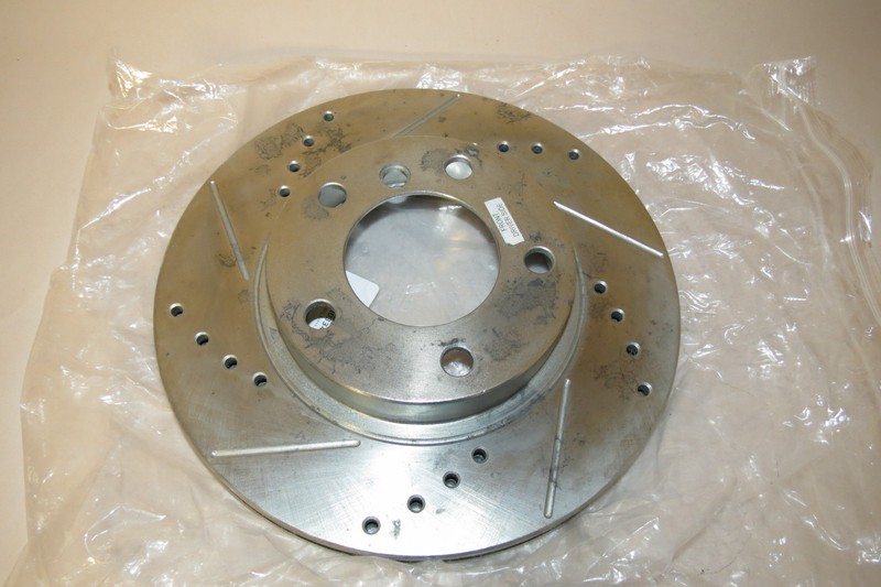 Disc Brake Rotor-Cross-Drilled Slotted Front Power Stop EBR419XL