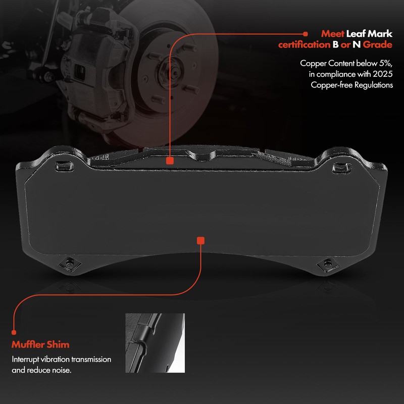 Front Drilled Brake Rotor & Ceramic Brake Pad for Jeep Grand Cherokee 2012-2020 gallery