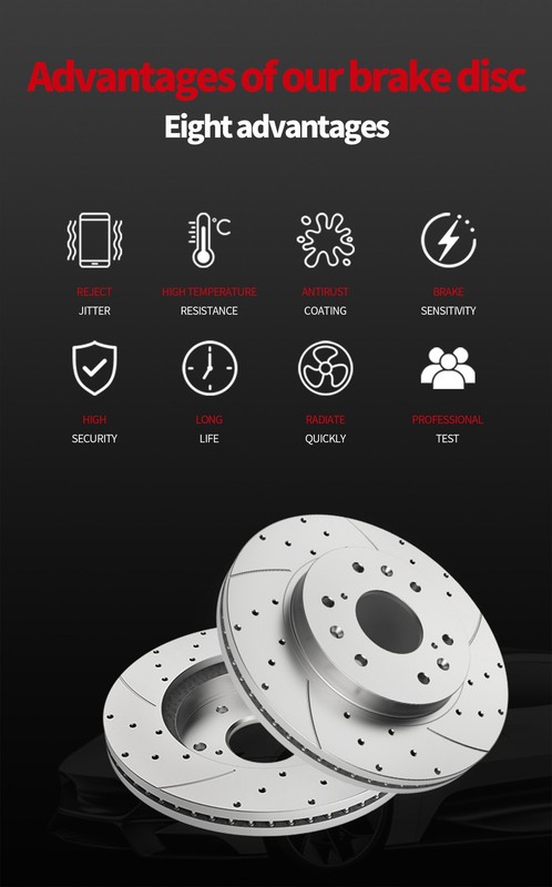 Front Drilled Disc Rotors Brake Pads Fit Dodge Grand Caravan Town & Country C/V gallery