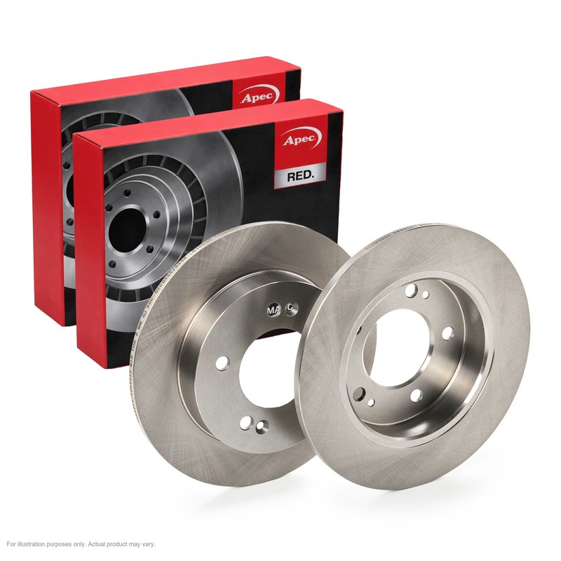 2X APEC Rear Brake Discs for KIA VENGA 2010-19 257mm Solid DSK2765