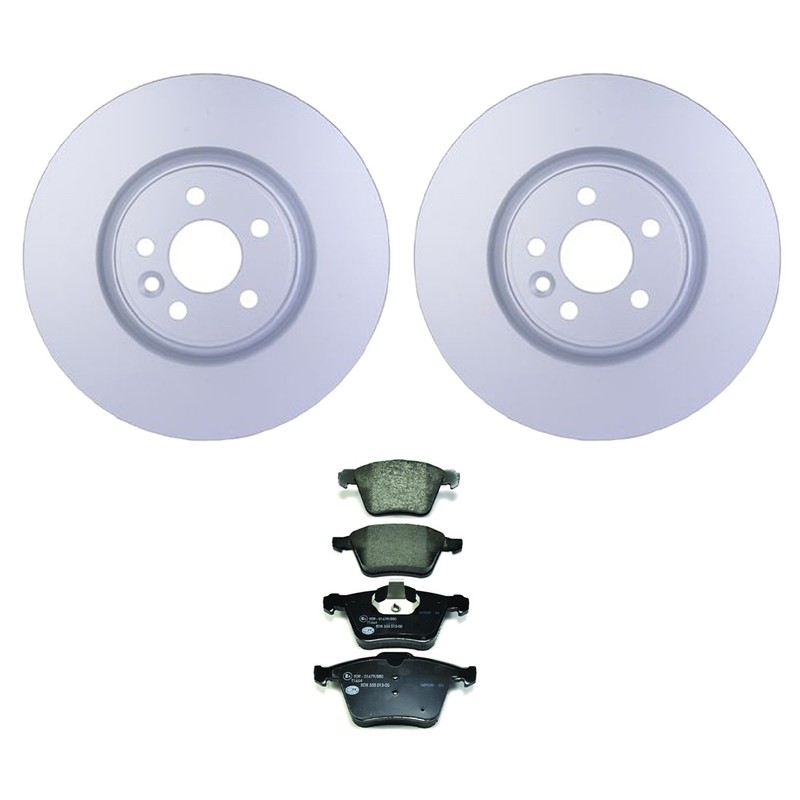 Hella Pagid Front 336mm Rotors Low-Met Disc Brake Pad Kit For S60 S80 V70 XC70