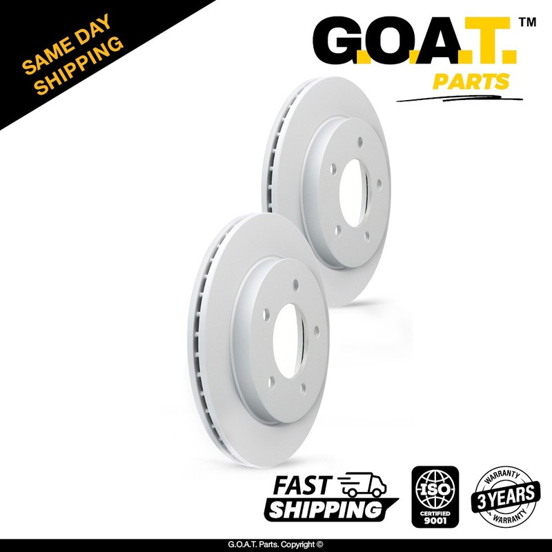2 PC Front Coated Vented Brake Disc Rotor for Ford F-150 Heritage